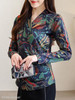 Turtle Neck Print Blouses