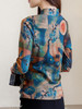 Turtle Neck Print Blouses