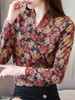 Turtle Neck Print Blouses