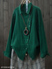 Turn Down Collar Single Breasted Vented Plain Blouses