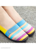 Striped Flat Round Toe Casual Comfort Flats