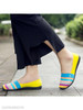 Striped Flat Round Toe Casual Comfort Flats