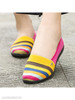 Striped Flat Round Toe Casual Comfort Flats