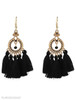 Statement Hollow Out Circle Tassel Drop Earrings