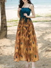 Spaghetti Strap Animal Printed Maxi Dress