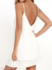 Spaghetti Strap Asymmetric Hem Plain Shift Dress