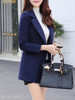 Notch Lapel Single Button Belt Loops Plain Coat