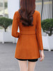 Notch Lapel Single Button Belt Loops Plain Coat