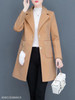 Notch Lapel Decorative Buttons Plain Coat