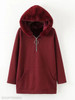 Hooded Zipper Plain Coat
