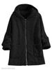 Hooded Zipper Plain Coat