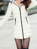 Hooded Zipper Plain Coat