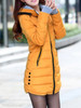 Hooded Zipper Plain Coat