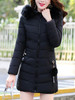 Hooded Plain Quilted Pocket Padded Coat