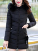 Hooded Plain Quilted Pocket Padded Coat