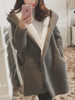 Hooded Pocket Faux Fur Coat Hooded Pocket Faux Fur Coat