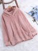 Hooded Kangaroo Pocket Plain Hoodie