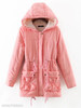 Hooded Drawstring Plain Coat
