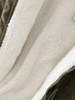 Hooded Drawstring Plain Coat