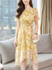 Round Neck Printed Maxi Dress