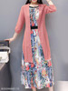 Round Neck Printed Maxi Dress