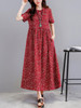 Round Neck Printed Maxi Dress