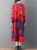 Round Neck Printed Maxi Dress