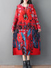 Round Neck Printed Maxi Dress