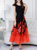 Round Neck Printed Maxi Dress