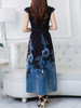 Round Neck Printed Maxi Dress