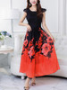 Round Neck Printed Maxi Dress