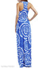 Round Neck Printed Maxi Dress