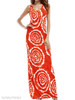 Round Neck Printed Maxi Dress
