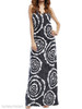 Round Neck Printed Maxi Dress
