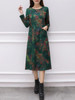 Round Neck Printed Maxi Dress