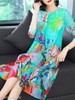Round Neck Printed Maxi Dress