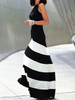 Round Neck Printed Maxi Dress
