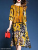 Round Neck Printed Maxi Dress