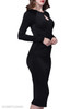 Round Neck Plain Bodycon Dress