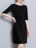 Round Neck Plain Bodycon Dress
