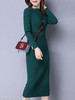 Round Neck Plain Bodycon Dress