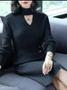Round Neck Plain Bodycon Dress