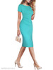 Round Neck Plain Bodycon Dress