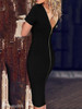 Round Neck Plain Bodycon Dress