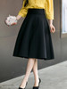 Black Swing Midi Skirt