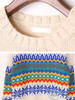 Round Neck Loose Fitting Bohemian Knit Pullover Round Neck Loose Fitting Bohemian Knit Pullover