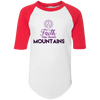 Faith can move mountains 4421 Youth Colorblock Raglan Jersey