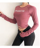 Women Sexy Long Sleeve Crop Top