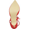 Brinley Co. Womens Pointed Toe Lace-up Ankle Strap Pumps