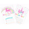 Unicorn Birthday Party Invitations and Thank you card